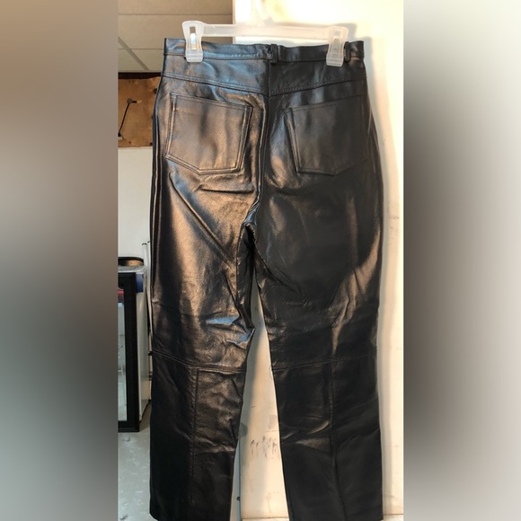 Dark Royal Blue Leather trousers - Picture 4 of 6